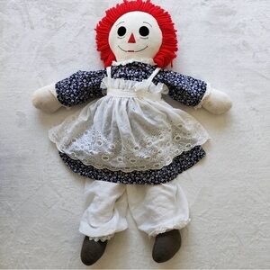 Big Vintage Annabelle Doll RAGGEDY ANN 36" Fabric Embroidered Face 70s‎ Haunted?